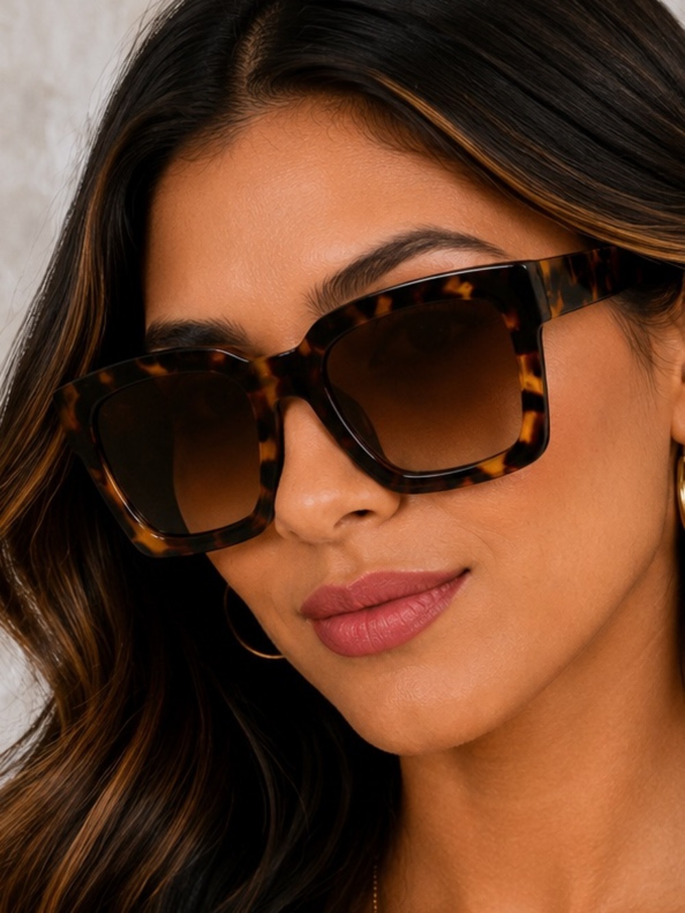 Oversized Tortoise Square Sunglasses Women’s Fashion Shades NWOT
